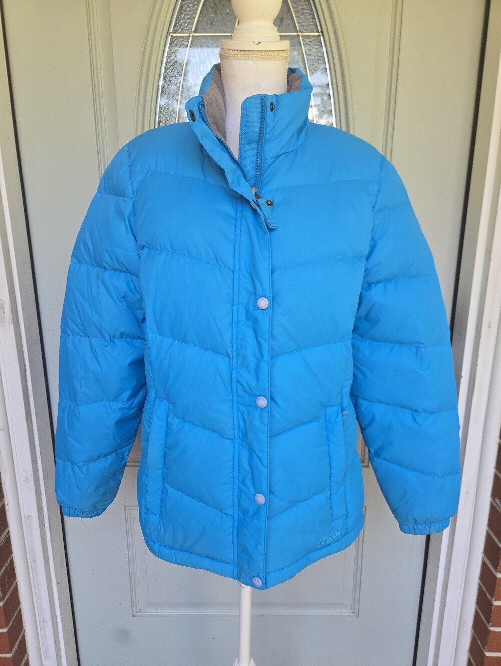 L.L. Bean Blue Puffer Jacket Goose Down